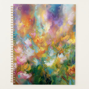 Explosion florale cosmique abstraite dans des coul