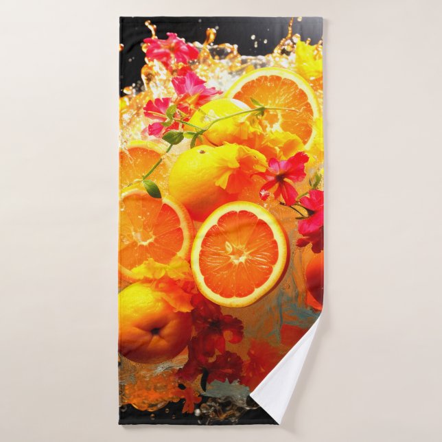 Explosion orange (Serviette de bain)