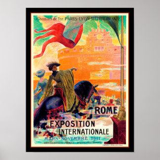 Exposition de Rome 1911 Affiche de voyage