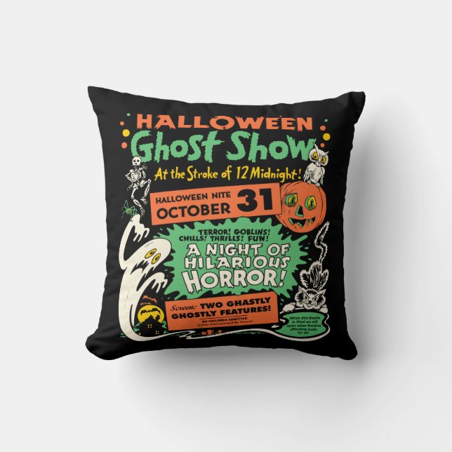 Exposition vintage de spectre - coussin d'affiche (Recto)