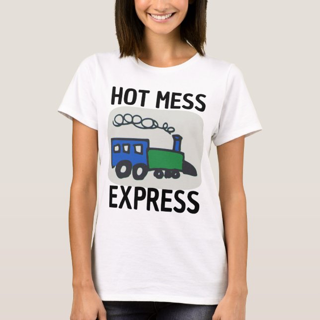 EXPRESS CHAUD FUNNY LADIES T-SHIRT (Devant)