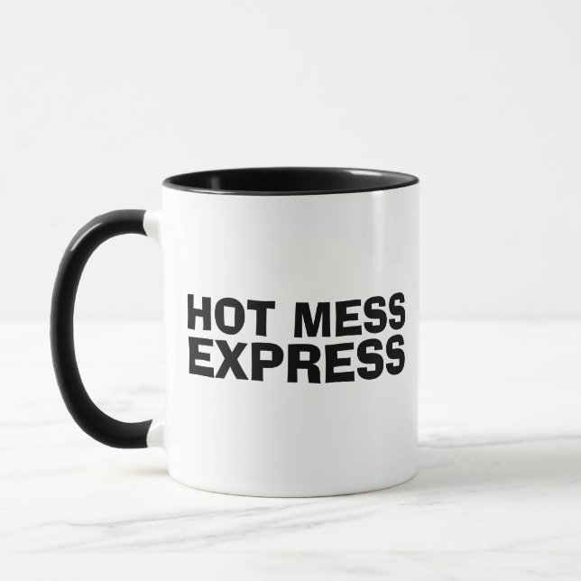 EXPRESS CHAUD FUNNY TRENDY CAFÉ MUG (Gauche)