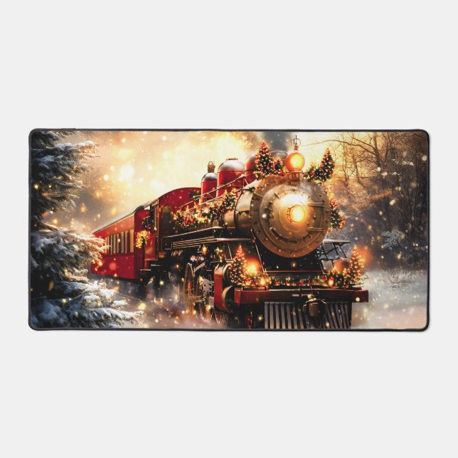 Express du train de Noël vintage Nuit Neige (Recto)