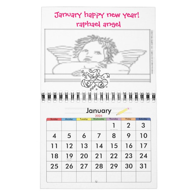 Express Yourself™ Angel Calendrier Coloriage Livre (Jan 2026)