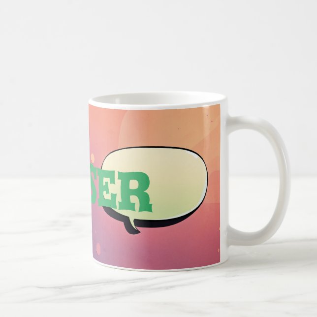 "Expression de fermeture haut : Mug de texte perso (Droite)