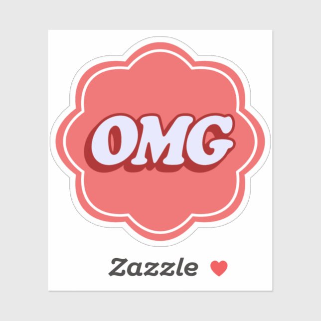 Expression OMG - Sticker texte gras (Feuille)