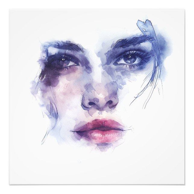 Expressionnisme Abstrait Portrait de femme Photo (Devant)