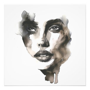 Expressionnisme Abstrait Portrait de femme Photo