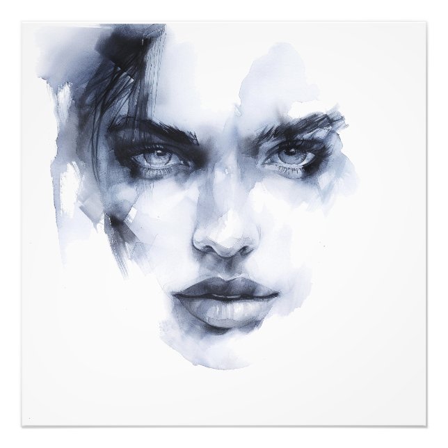 Expressionnisme Abstrait Portrait de femme Photo (Devant)