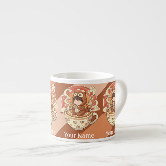 Expresso Cadeau de tasse espresso mini chouette pour amateu (Devant droit)