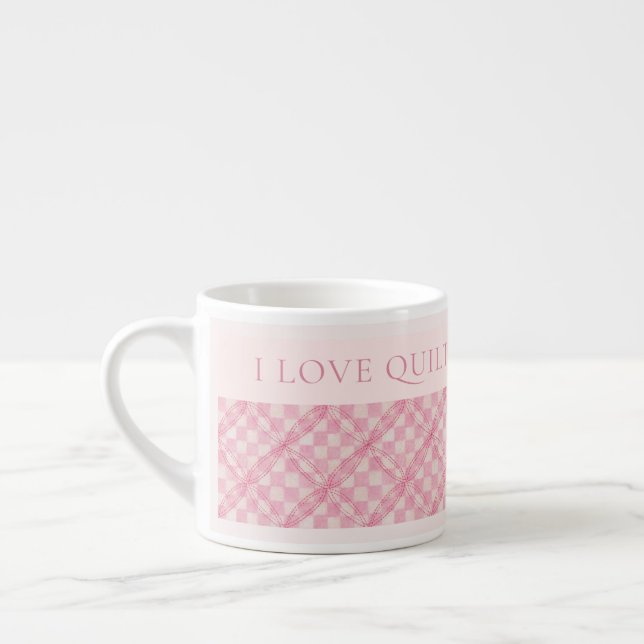 Expresso COUVERTURE BRODÉE VÉRIFIER ROSE Tasse à espresso + (Gauche)