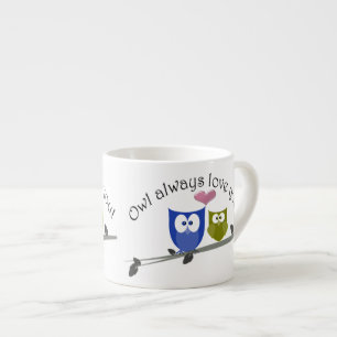 Expresso De hibou amour toujours vous, tasse mignonne de