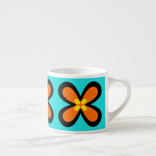 Expresso fleur graphique audacieuse CaféOlé 6oz. tasse de