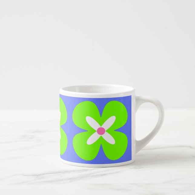 Expresso fleur graphique audacieuse CaféOlé 6oz. tasse de (Droite)