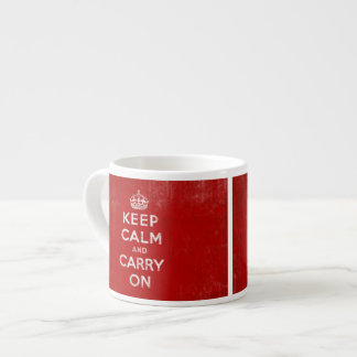 Expresso Gardez le calme et continuez, tasse vintage de