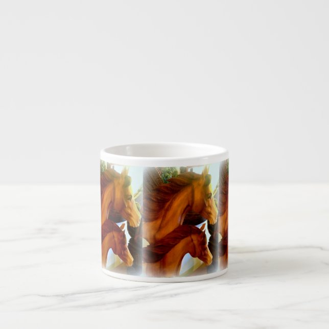 Expresso juments et tasse de café express de poneys (Devant)