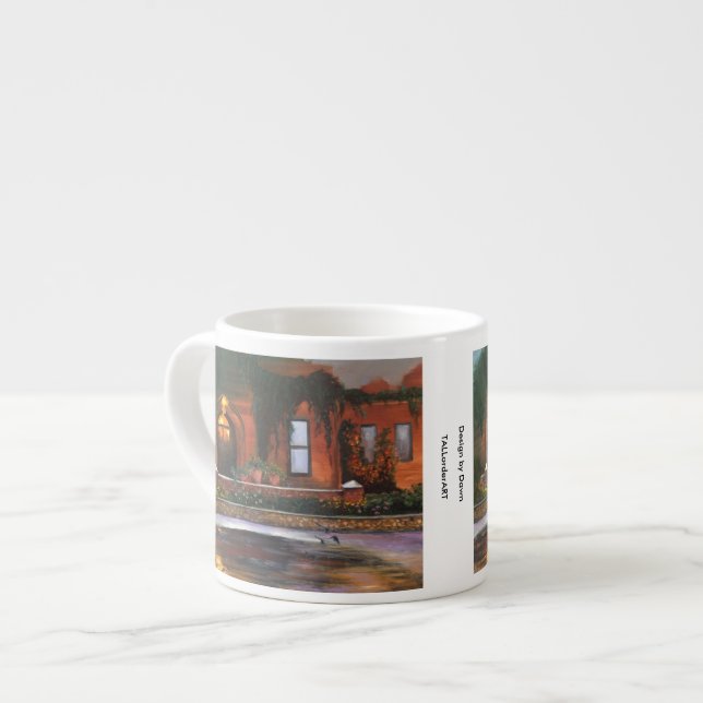 Expresso La "soirée fleurit" la tasse de café express (Devant gauche)