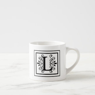 Expresso Lettre L tasse de café express de monogramme