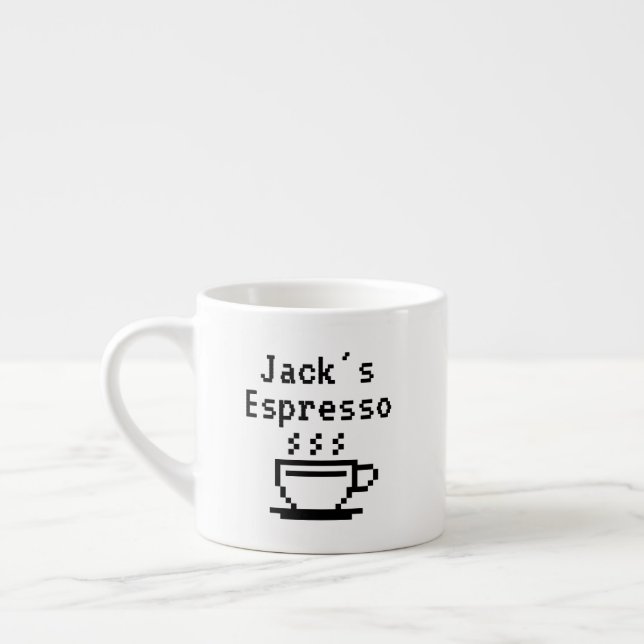 Expresso Nom personnalisé personnalisé petit tasse espresso (Gauche)