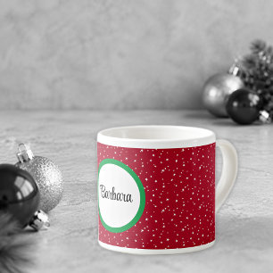 Expresso Nom sur tasse d'espresso 6oz Étoiles Rouges et Bla