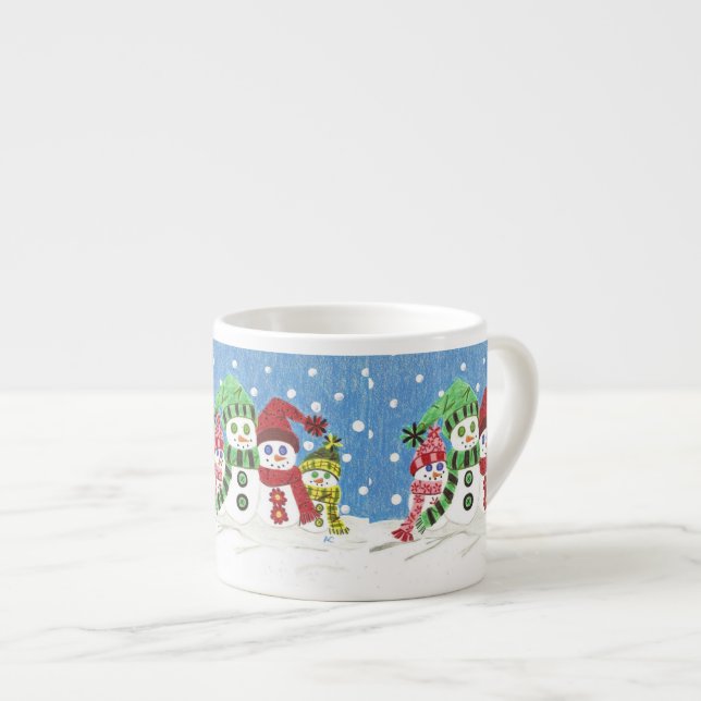 Expresso Snowmen famille Espresso tasse (Devant droit)