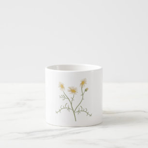 Expresso Tasse à café avec illustration botanique de camomi