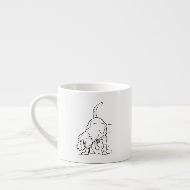 Expresso Tasse à café pour amateur de chiens, illustration  (Gauche)