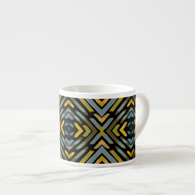Expresso Tasse à espresso motif de bande de roulement bleu  (Devant droit)