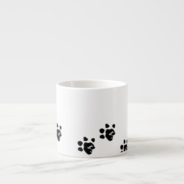 Expresso Tasse avec la patte du basset (Devant)
