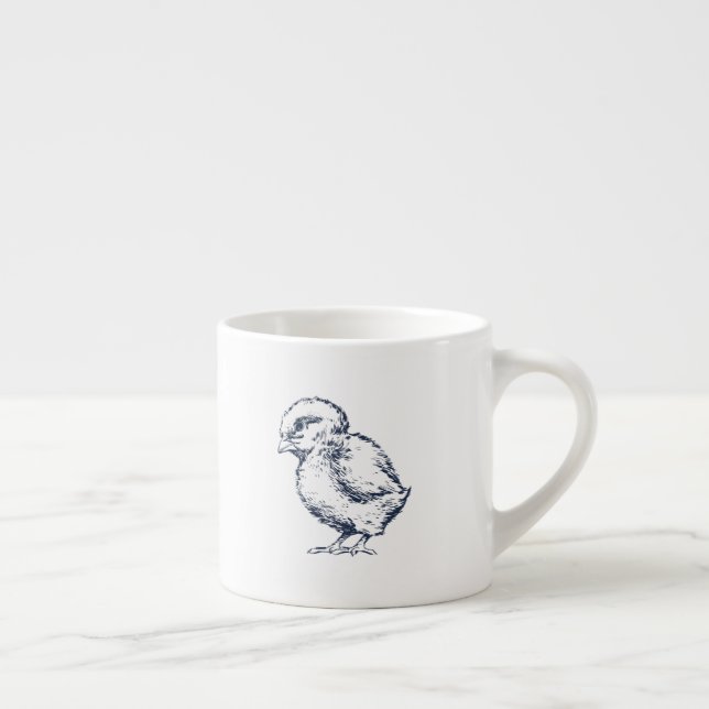 Expresso Tasse bébé poussin bleu marine (Droite)