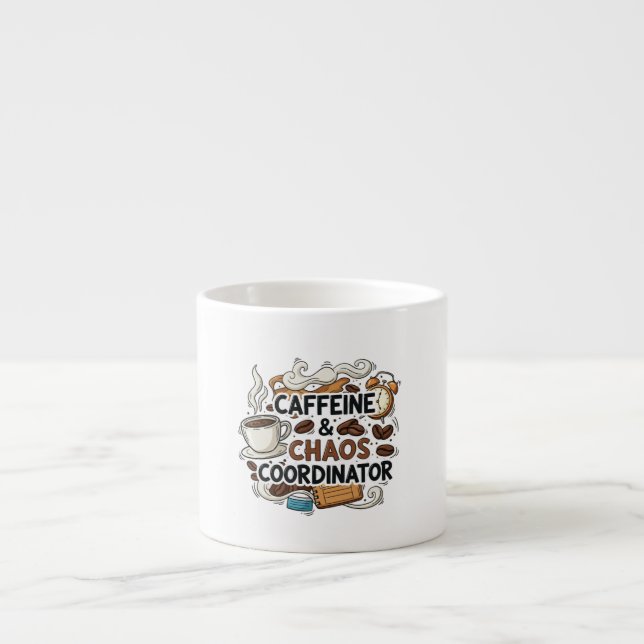 Expresso Tasse cadeau pour elle – Tasse à exprsso Caféine & (Devant)