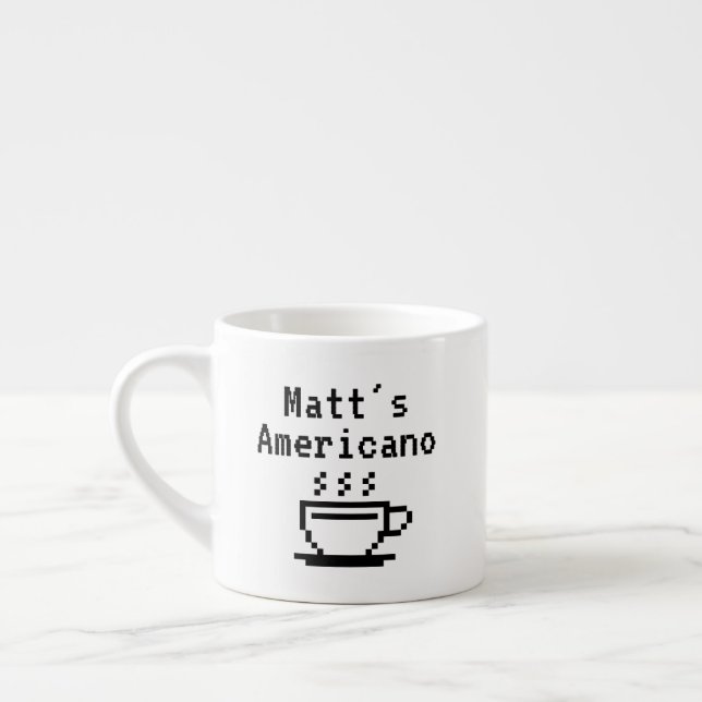 Expresso Tasse café Caffè Americano avec nom personnalisé (Gauche)