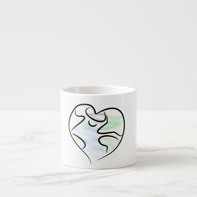 Expresso Tasse de café express de la terre d'amour (Devant)