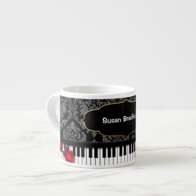 Expresso Tasse de café express de PIANO/MUSIC avec des clés (Devant gauche)