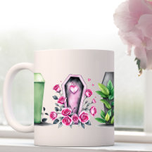 Tasse de café goth rose boug whimsigoth