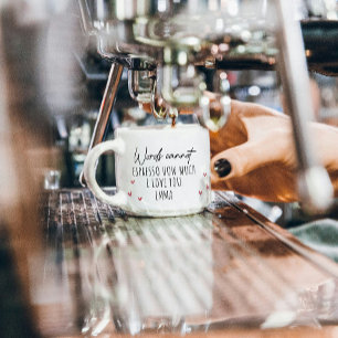 Expresso Tasse de café Pun dis je t'aime drôle Saint-Valent