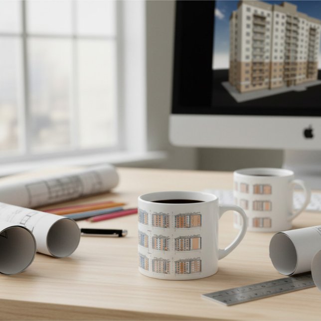 Expresso Tasse de design de façade architecturale moderne (Créateur téléchargé)