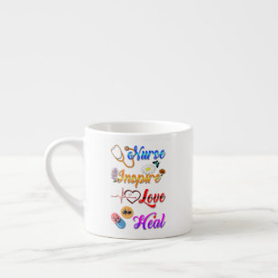 Expresso Tasse de infirmière Inspire Amour Guérir Med Théra