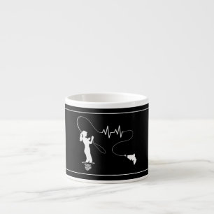 Expresso Tasse espresso femme pêche à la mouche battement d