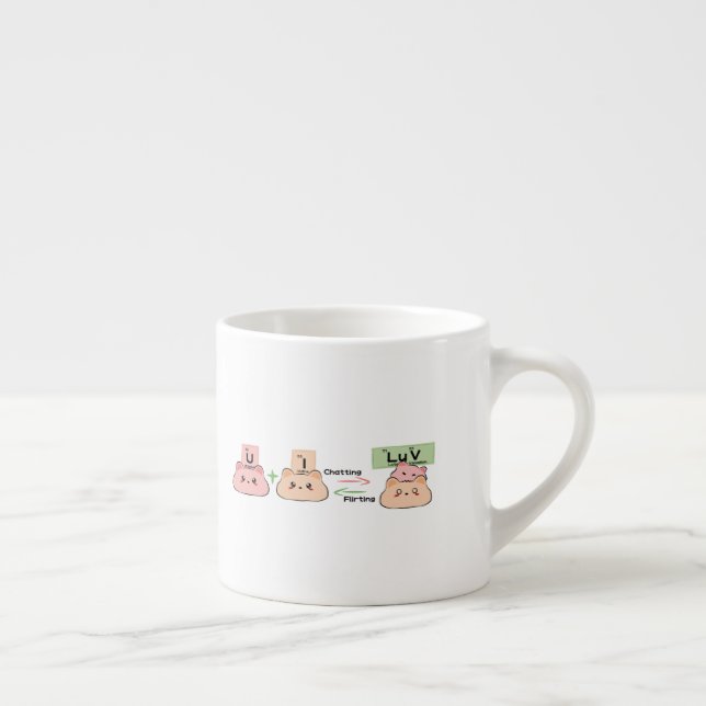 Expresso Tasse Formules d'Amour | Tasse Ours Mignon (Droite)