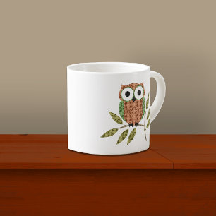 Expresso Tasse mignonne de café express de hibou de huée