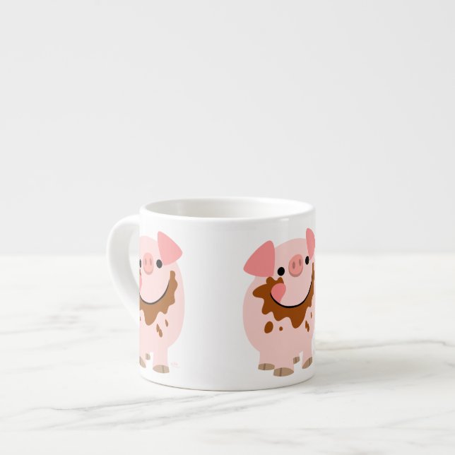 Expresso Tasse mignonne de café express de porc de bande (Devant gauche)