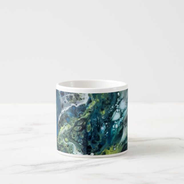 Expresso Tasse moderne. Motif abstrait. (Devant)