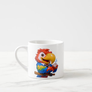 Expresso Tasse perroquet buvant un espresso