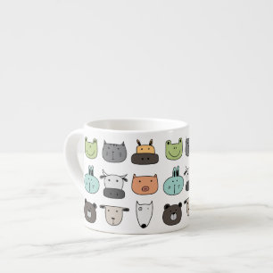 Expresso Tasse pour petits enfants - Visages d'animaux