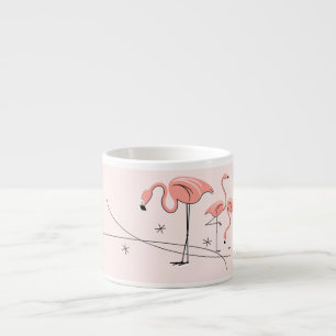 Expresso Tasse rose de café express du trio 3 de Flamants