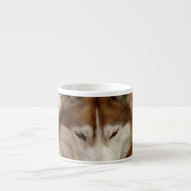 Expresso Tasse spéciale Husky Brun (Devant)