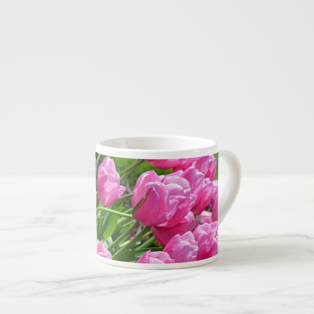 Expresso Tulipes à ressort rose tasse espresso (Devant droit)