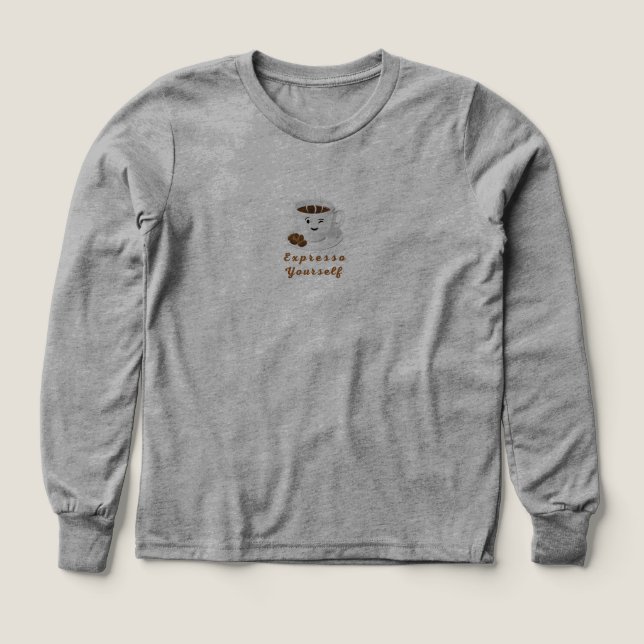 Expresso Yourself - Drôle café souriant Tee (Motif recto)