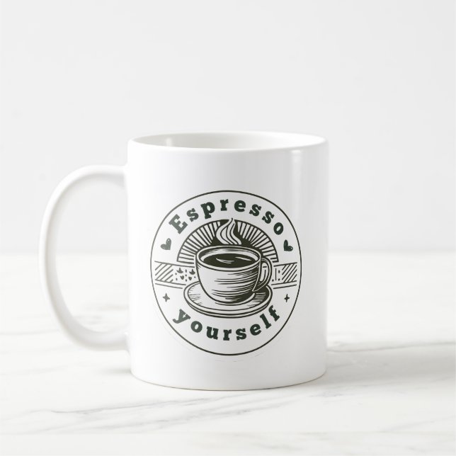 Expresso Yourself Drôle Citation Coffee Mug (Gauche)